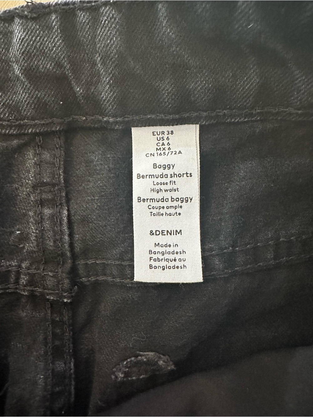 Women’s Black Denim Shorts - Picture 4 of 4